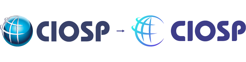 Comparação entre o antigo e o novo logo do CIOSP